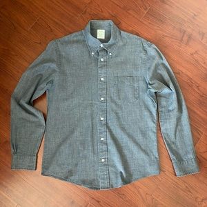 Brooks Brothers Houndstooth Long Sleeve Shirt - Men’s Medium - Dark Blue/Gray